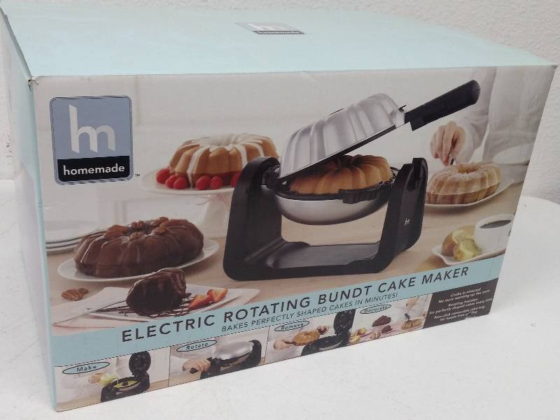 lot 43 image: Electric Rotating Bundt Cake Maker, as-new in box