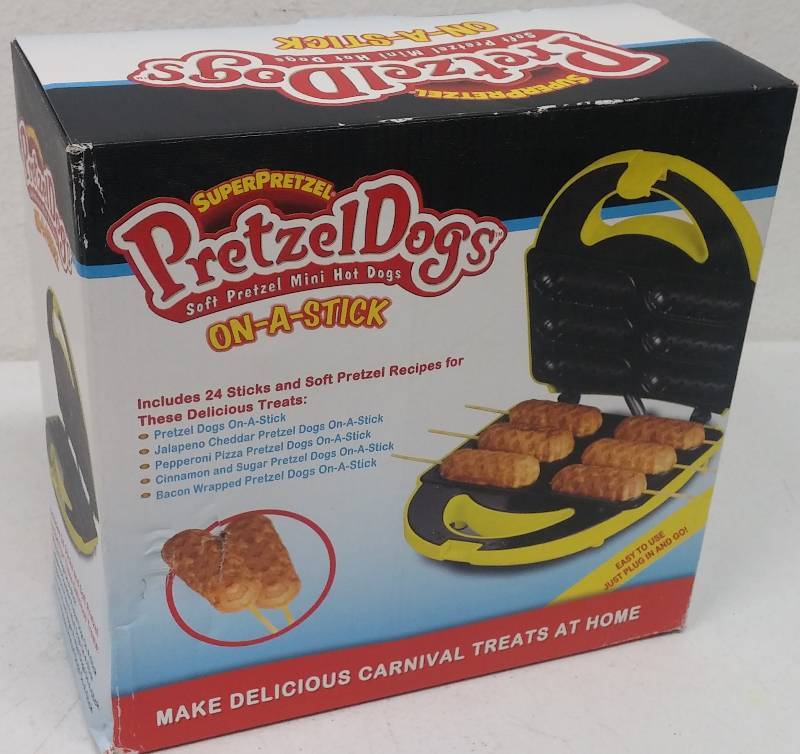 lot 49 image: PretzelDogs Soft Pretzel Mini Hot Dogs Cooker, as-new in box