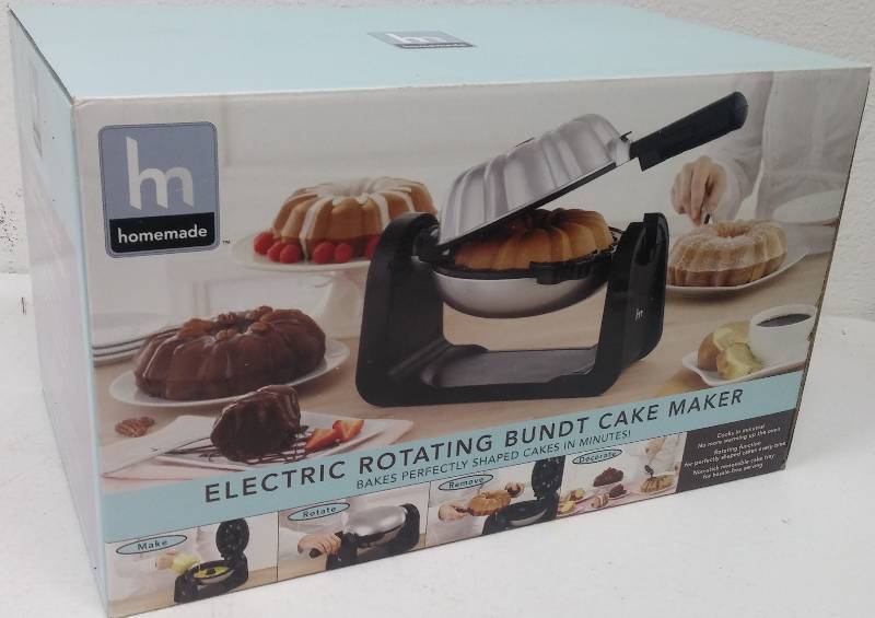 lot 57 image: Electric Rotating Bundt Cake Maker, as-new in box