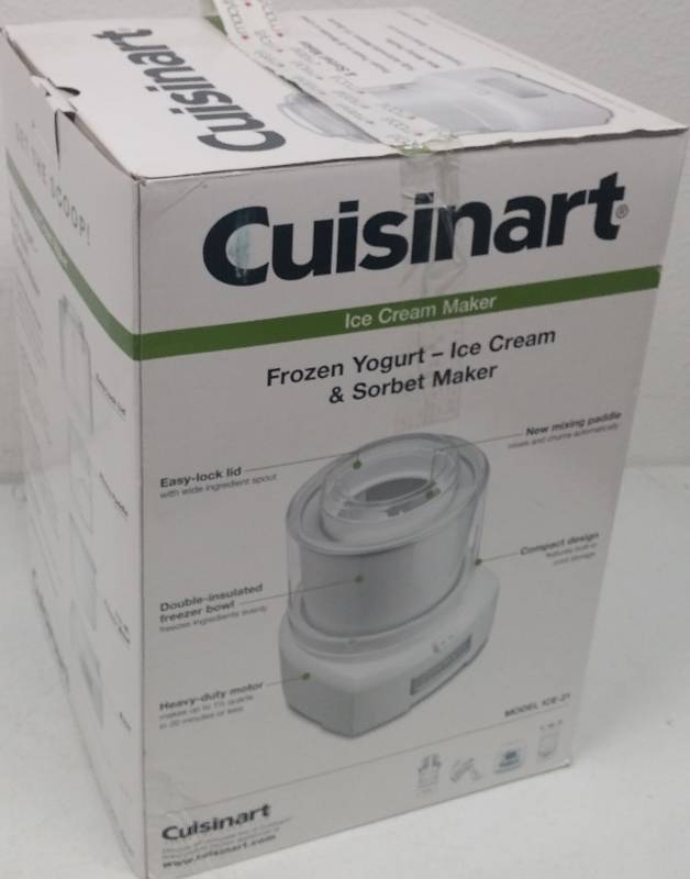 lot 10 image: Cuisinart Frozen Yogurt & Ice Cream Maker, as-new in box
