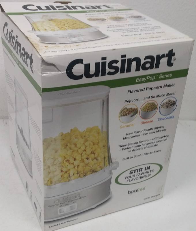 lot 12 image: Cuisinart Easy Pop Flavored Popcorn Maker, as-new in box