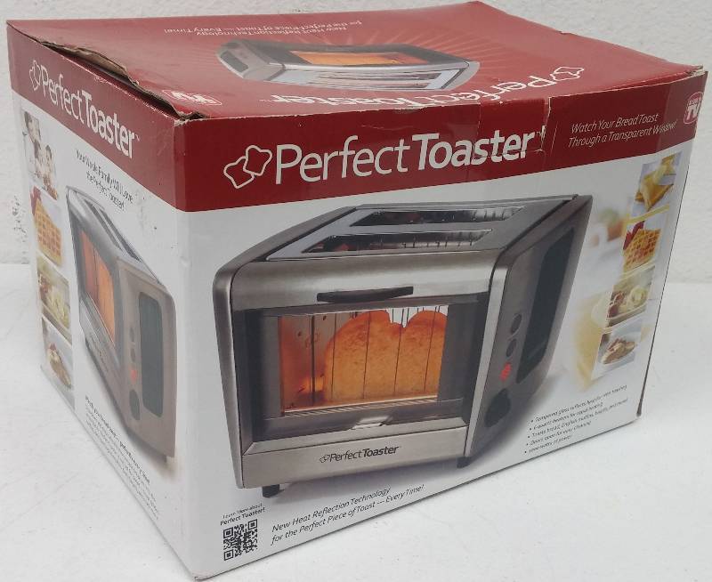 lot 16 image: Perfect Toast SS See-Thru Toaster, as-new in box
