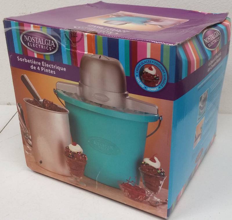 lot 26 image: 4qt Ice Cream Maker, as-new in box