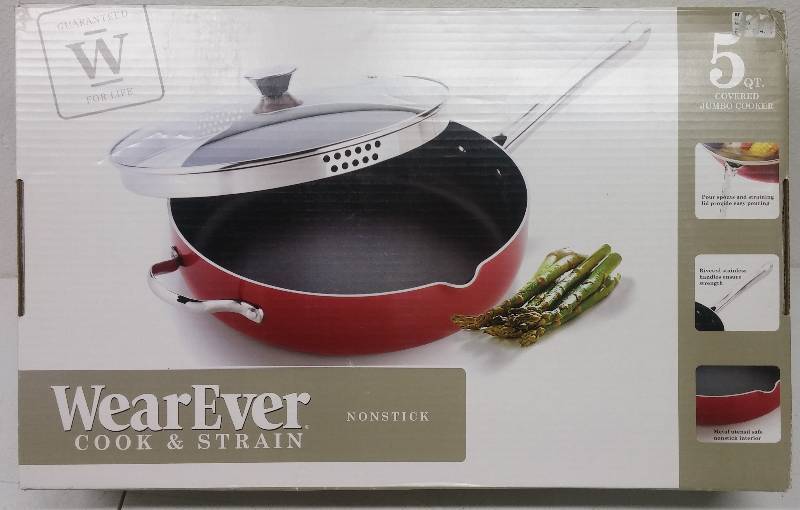 lot 103 image: WearEver Nonstick 5qt Covered Jumbo Cooker, as-new in box