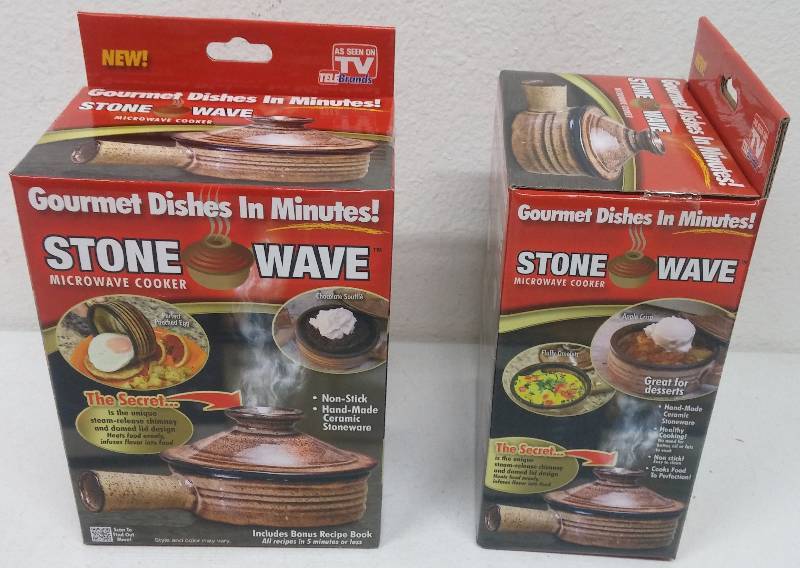 lot 140 image: 2 StoneWave Microwave Cookers