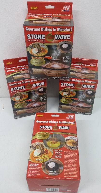 lot 144 image: 4 StoneWave Microwave Cookers