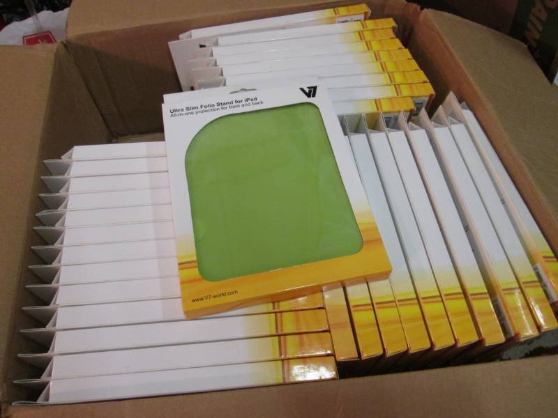 lot 21 image: Lot of 33 Ultra Slim Folio Stands f...