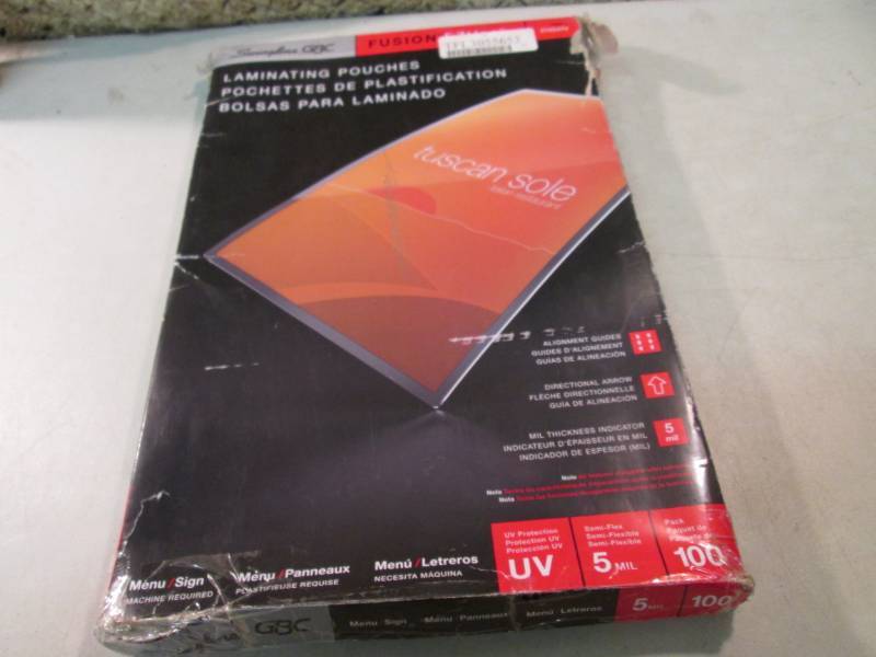 lot 31 image: Box of 100 Swingline GBC Fusion EZU...