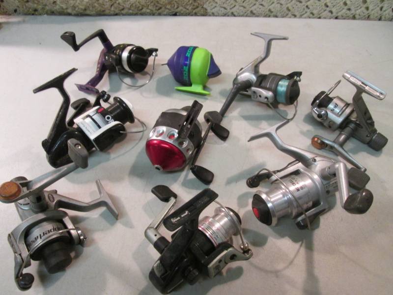 lot 108 image: Lot of 9 Misc Fishing Reels All loo...