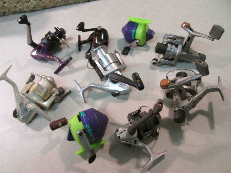 lot 109 image: Lot of 9 Misc Fishing Reels All loo...