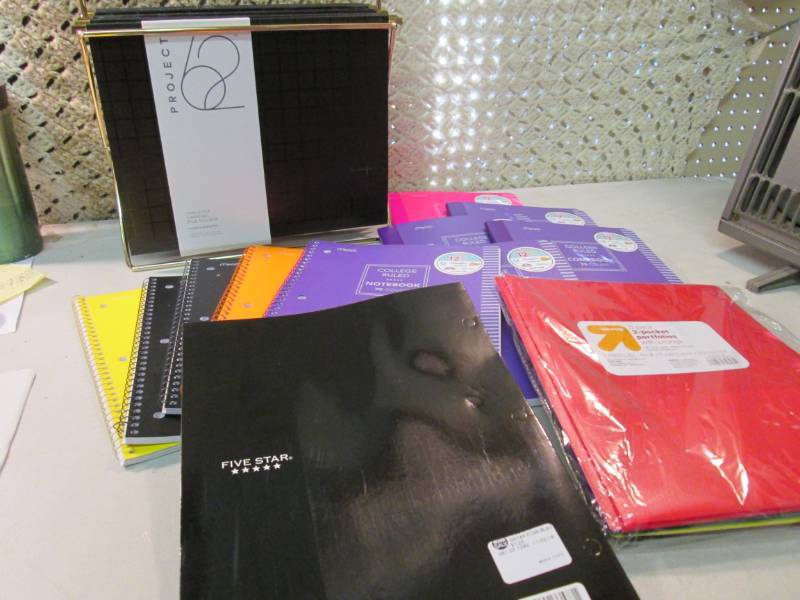 lot 211 image: Lot of Notebooks Folders and Tablet...