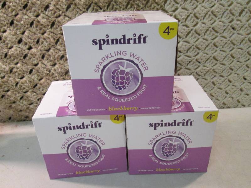 lot 234 image: 3 4-Packs of Spindrift Blackberry S...