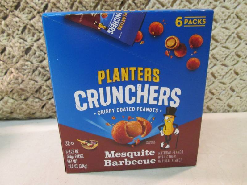 lot 286 image: Box with 6 Bags of Planters Crunche...