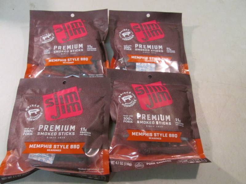 lot 295 image: 4 Bags of Slim Jim Premium Memphis ...