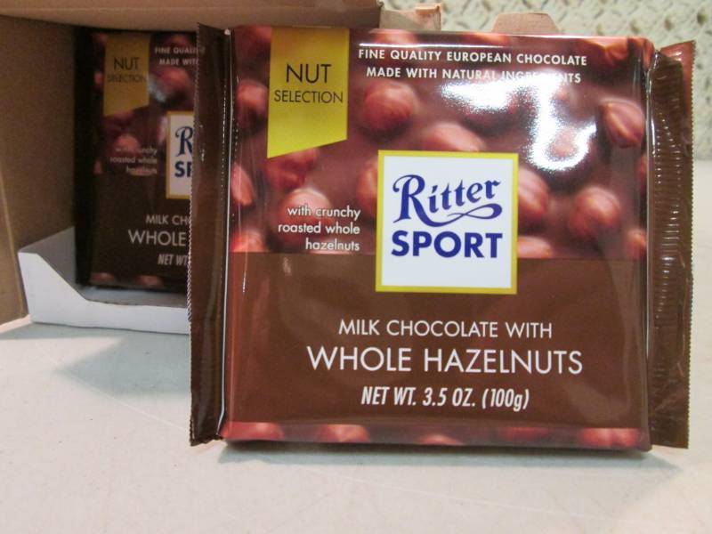 lot 298 image: Box of 10 Ritter Sport Milk Chocola...