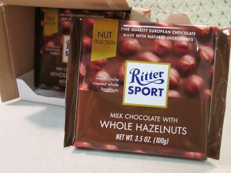 lot 299 image: Box of 10 Ritter Sport Milk Chocola...