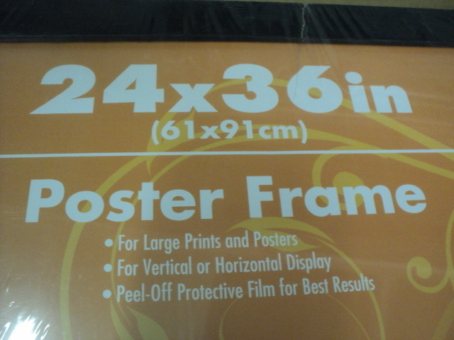 2 poster frames 24 x 36 and 18 x...