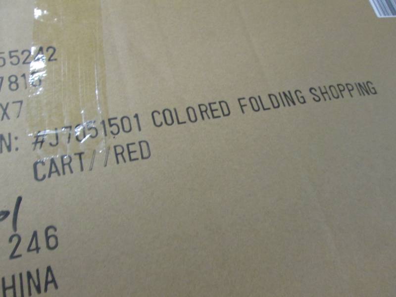 Colored Folding Shopping Cart open ...