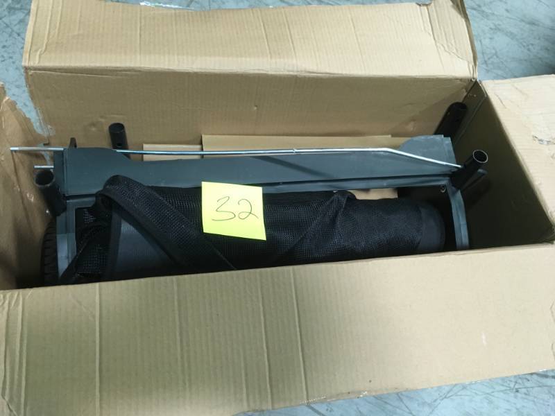 Earthwise 21 in. Sweep-It Push Lawn Sweeper with 2.61 Bushel Collection Bag  open box in like new condition