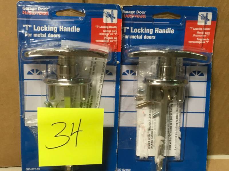 Prime-Line T Locking Handle, Keyed Lock, For Metal Doors QTY 2 not used