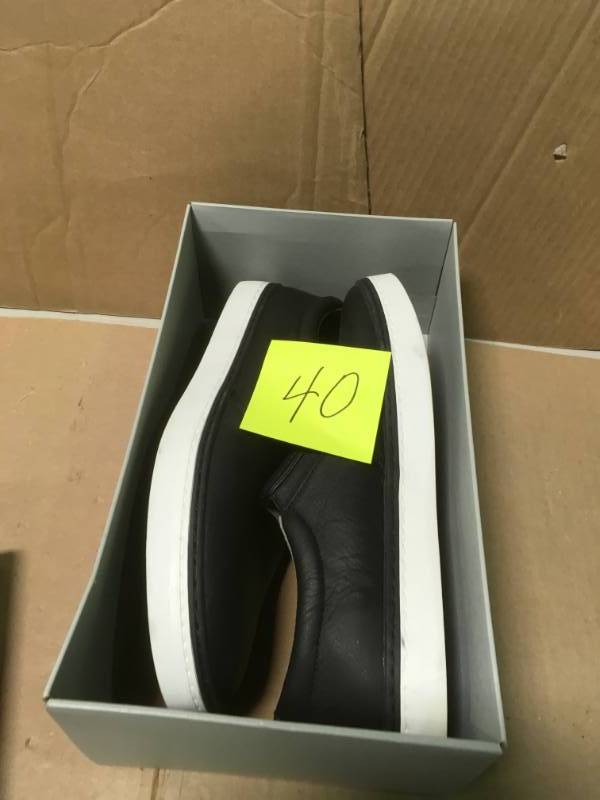 Cole Haan Men�s Falmouth Size 10 Med Leather Slip on Shoes Black C14531 USED