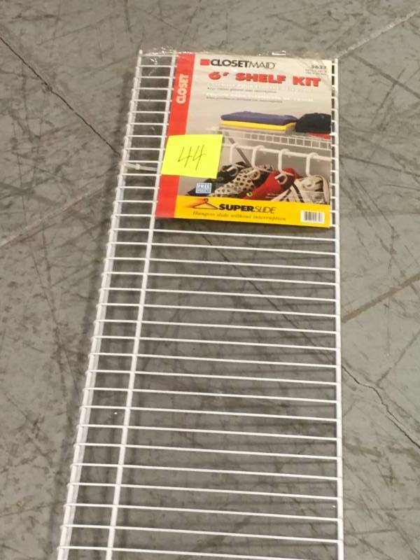 ClosetMaid SuperSlide 12 in. D x 72 in. W x 12 in. H Ventilated Wire Shelf Kit with Steel Closet System Rod not used
