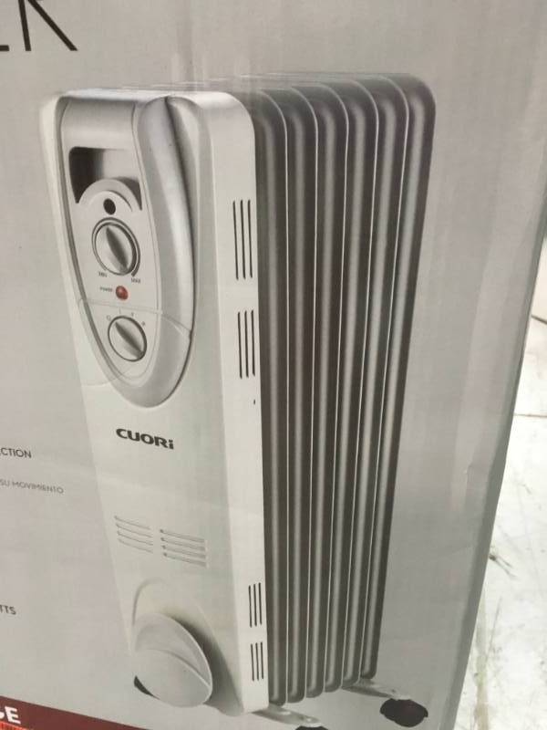 1500-Watt Electric Oil-Filled Radiant Portable Heater - Grey  open box in like new condition