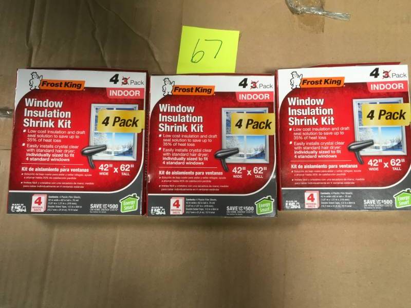 Frost King EO Indoor Window Insulation Kit (4 per Pack) QTY 3 new