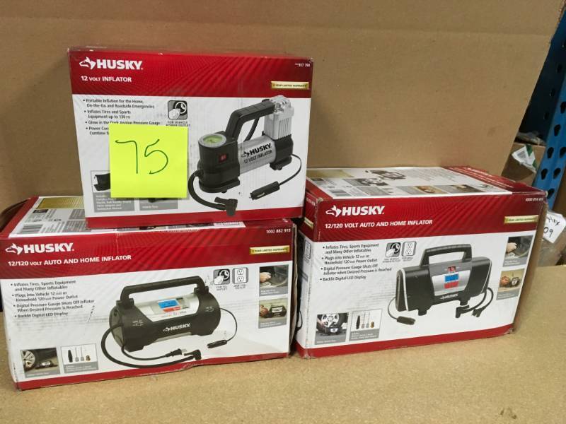 Lot of 3 Husky Inflators in like new condition