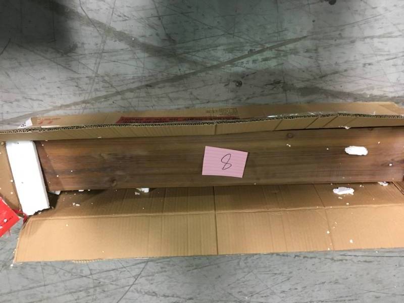 36 in. x 6 in. Floating Brown Wood Decorative Shelf open box in like new condition
