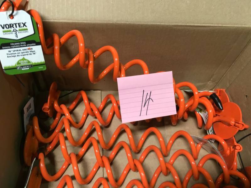 Vortex 16 in. Steel Folding Ring Spiral Ground Anchor open box in like new condition