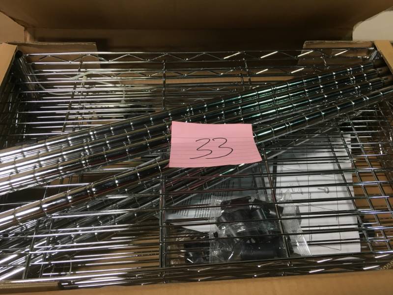 Mind Reader 47.12 in. H x 23.25 in. W x 13.31 in. D 4-Shelf Metal Heavy Duty Shelving Unit open box in like new condition