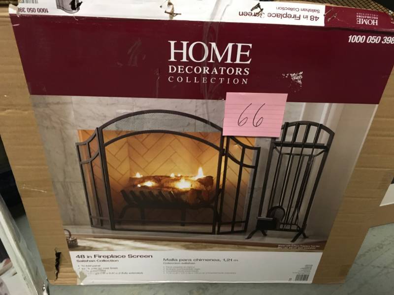 Home Decorators Collection Salishan 3-Panel Fireplace Screen open box in like new condition