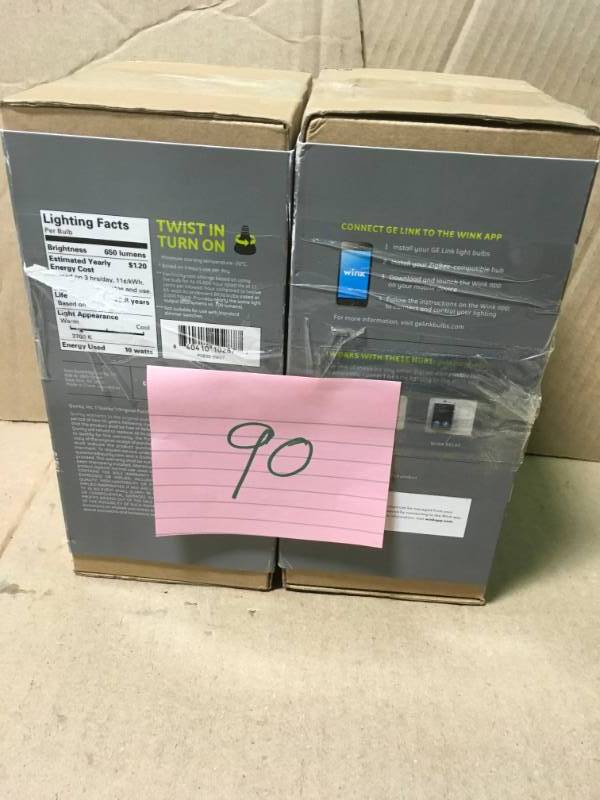 GE Link 65W Equivalent Soft White (2700K) BR30 Connected Home LED Light Bulb QTY 2 not used