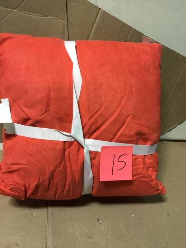 Room Essentials Suede Pillow 2 Pack Orange 18x18 Toss Pilows