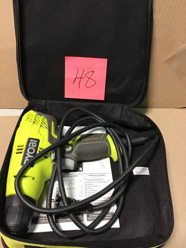 Variable Speed Compact Drill//Driver with Bag RYOBI 5.5 Amp Corded 3//8 in
