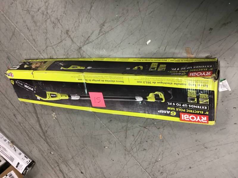 lot 51 image: Ryobi 8 in. 6 Amp Pole Saw USED in very good condition
