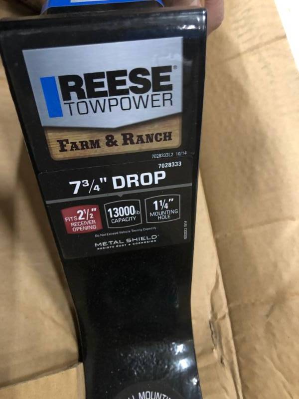 lot 82 image: Reese Towpower Ball Mount and Draw Bar 7 34  DROP FARM & RANCH 7028333 not used