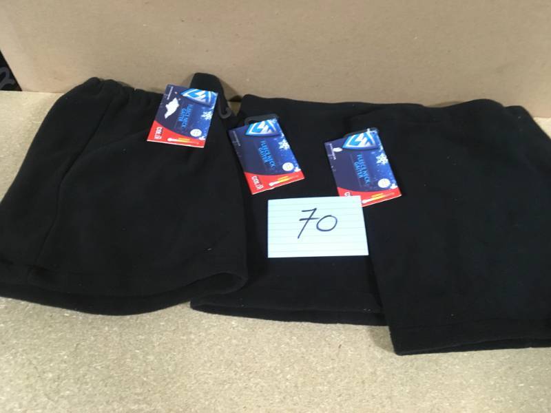 lot 70 image: West Chester Protective Gear Black Fleece Neck Gaiter - One Size Fits Most QTY 3 new
