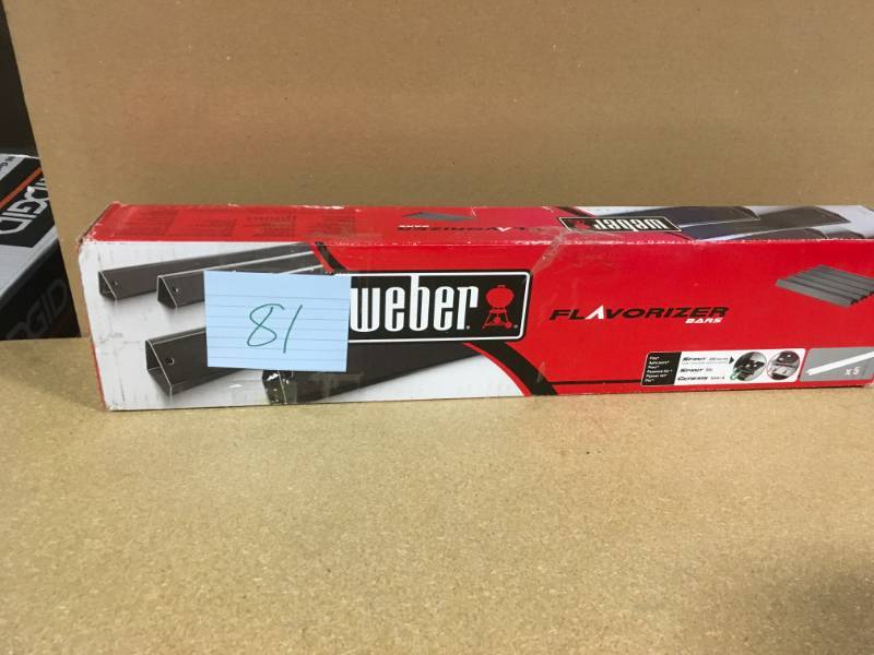 lot 81 image: Weber Porcelain Enameled Flavorizer Bars open box in like new condition
