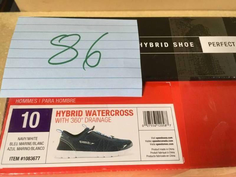 lot 86 image: Speedo Mens Hybrid Watercross Shoes Lightweight Quick Drying 360 Drainage SZ 10 not used