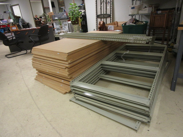 lot 528 image: STEEL SHELVING