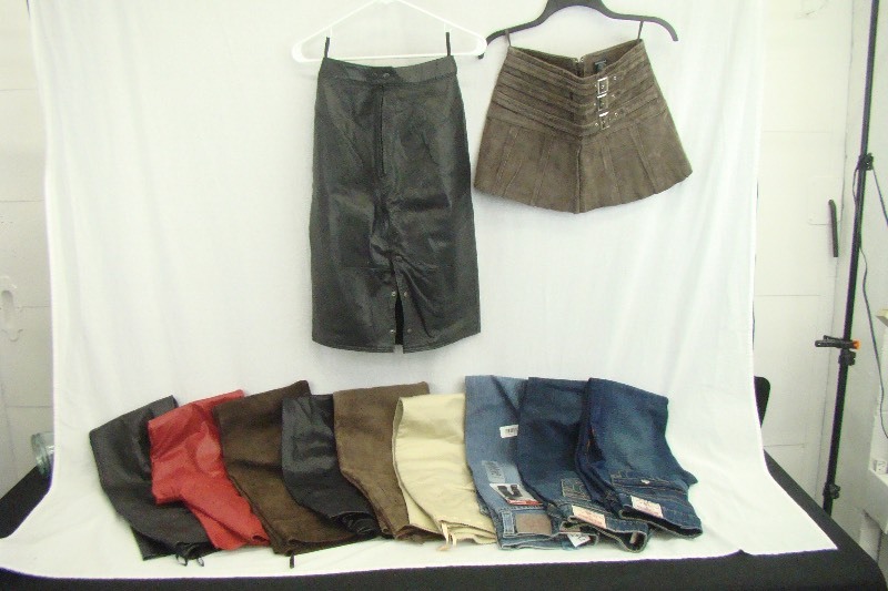 lot 29 image: Lot of New with Tags etc. Womens Designer Jeans, Leather Pants, etc.