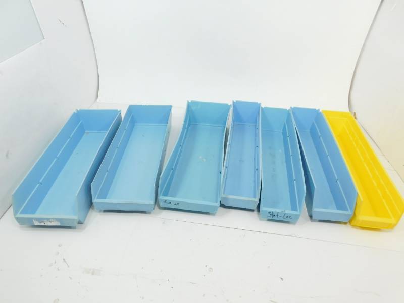 lot 59 image: Eight Plastic Shelf Storage Bins