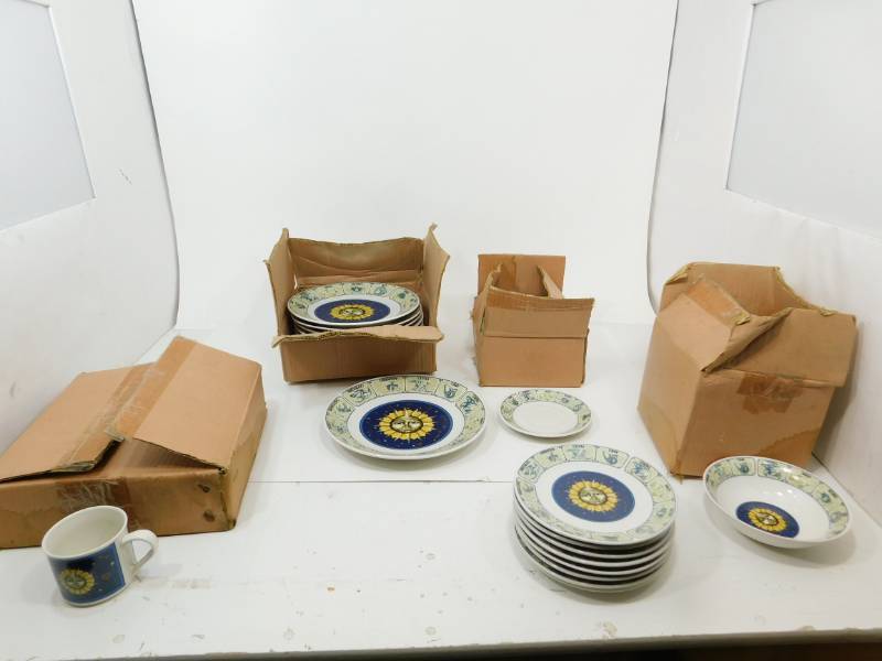 lot 77 image: Service For Eight Of Table Tops Unlimited (Horoscope) Dinnerware