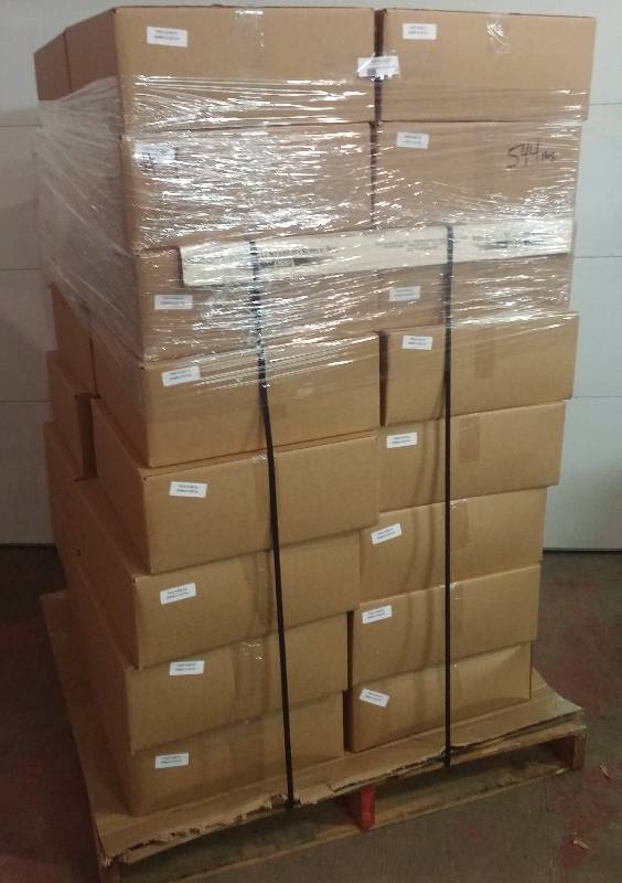 lot 7 image: Pallet of New PressBoxs, Grey, Retail $2,848.00
