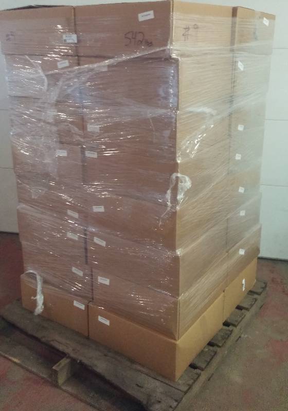 lot 9 image: Pallet of New PressBoxs, Red, Retail $2,848.00