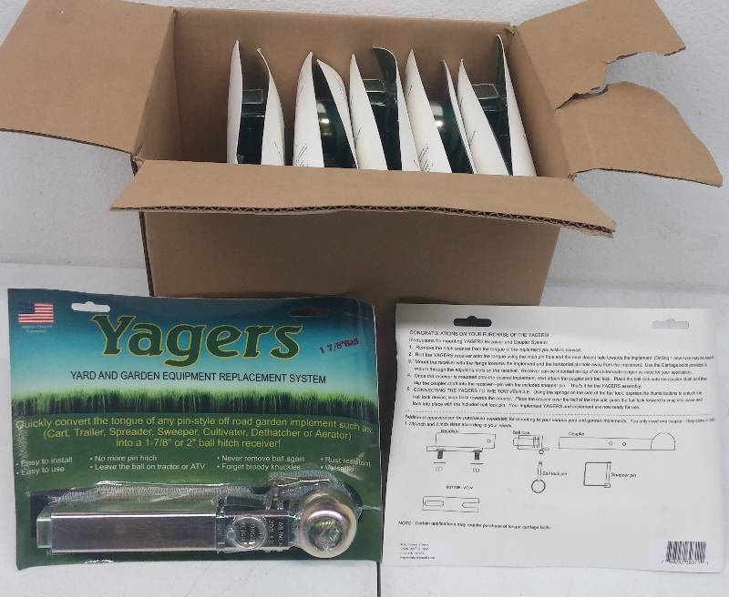 lot 30 image: 12qty New YAGERS patented ATV & Implement 1-78 ball System, retail $588.00