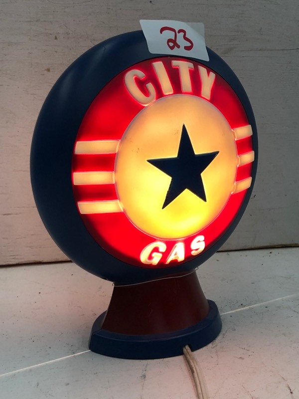 lot 23 image: City-Gas Replica Gas Pump Topper