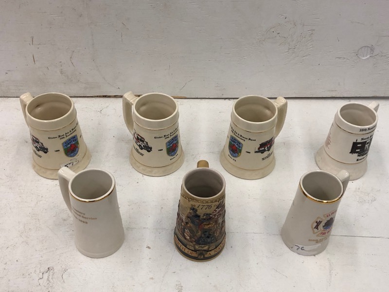 lot 50 image: (7) Collectible Mugs & Etc